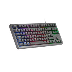 Mars Gaming MK023FR MK023, Teclado Gaming TKL, Tecnología Híbrida H-Mech, Iluminación FRGB Rainbow, Anti-ghosting,