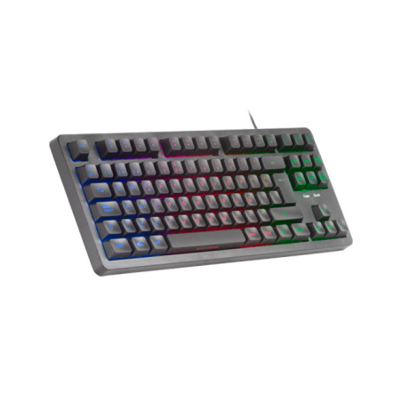 Mars Gaming MK023FR MK023, Teclado Gaming TKL, Tecnología Híbrida H-Mech, Iluminación FRGB Rainbow, Anti-ghosting,