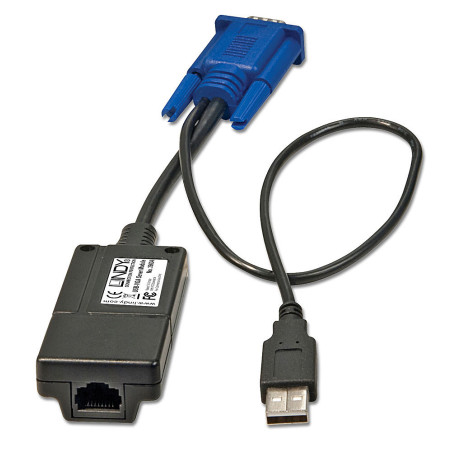 Lindy 39634 39634, Negro, Azul, UTP, VGA, USB