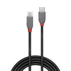 Lindy 36892 36892, 2 m, USB C, Micro-USB B, USB 2.0, 0,48 Gbit/s, Negro, Gris 2