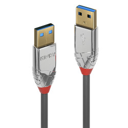 Lindy 36625 36625, 0,5 m, USB A, USB A, USB 3.2 Gen 1 (3.1 Gen 1), 5 Gbit/s, Gris