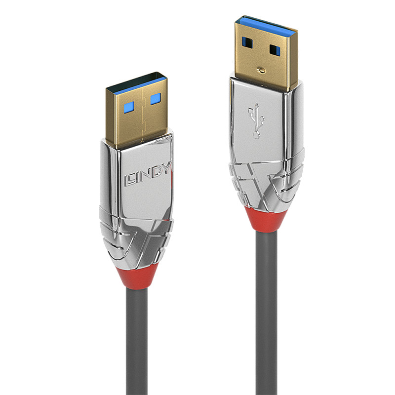 Lindy 36625 36625, 0,5 m, USB A, USB A, USB 3.2 Gen 1 (3.1 Gen 1), 5 Gbit/s, Gris