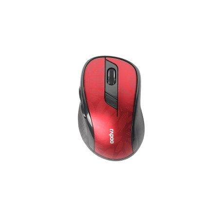 Rapoo 184543 M500, mano derecha, Óptico, Bluetooth, 1600 DPI, Rojo