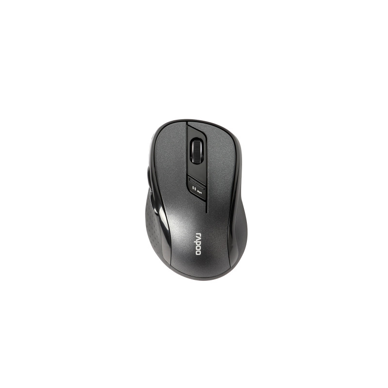 Rapoo 18404 M500 Silent, mano derecha, Óptico, RF Wireless + Bluetooth, 1600 DPI, Negro