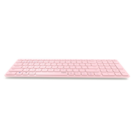Rapoo 215872 E9700M, Completo (100%), Inalámbrico, RF Wireless + Bluetooth, Switch de tecla de tijera, QWERTY, Rosa