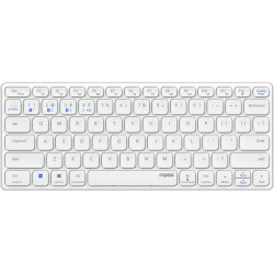 Rapoo 215801 E9600M, Mini, Inalámbrico, Bluetooth, QWERTY, Blanco