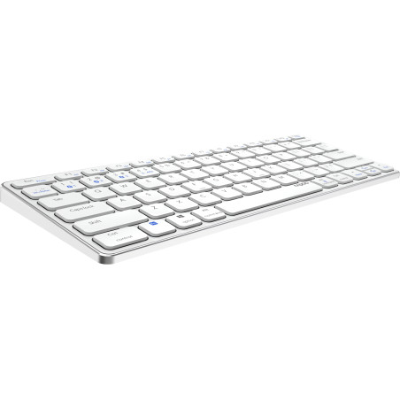 Rapoo 215801 E9600M, Mini, Inalámbrico, Bluetooth, QWERTY, Blanco