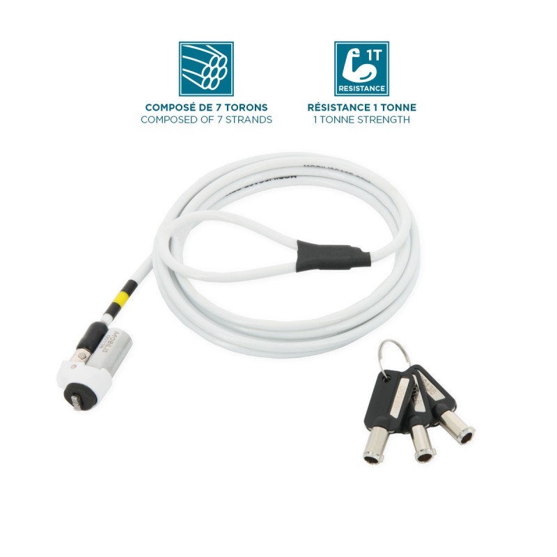 Mobilis 001329 001329, 1,8 m, Llave, Acero, Blanco