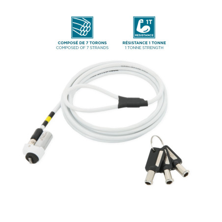 Mobilis 001329 001329, 1,8 m, Llave, Acero, Blanco