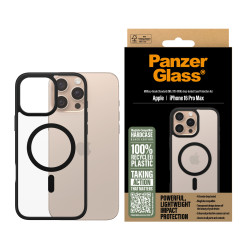 PanzerGlass 1304 ® HardCase Transparent w. Black MagSafe & Frame iPhone 16 Pro Max, Funda, Apple, Apple - iPhone 16 Pro Max, 2