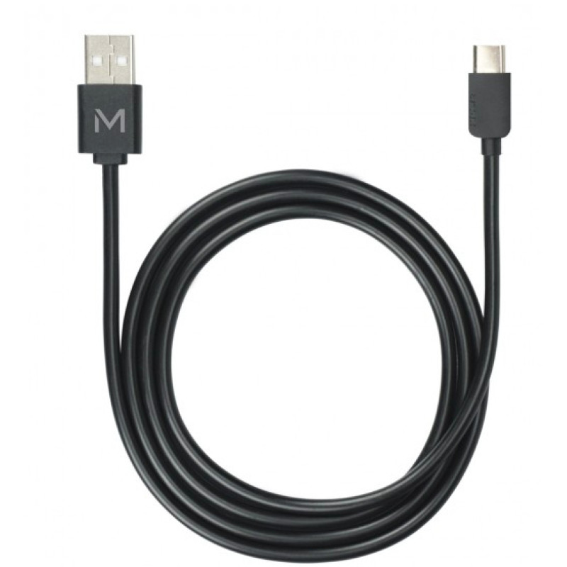 Mobilis 001278 001278, 1 m, USB A, USB C, Negro