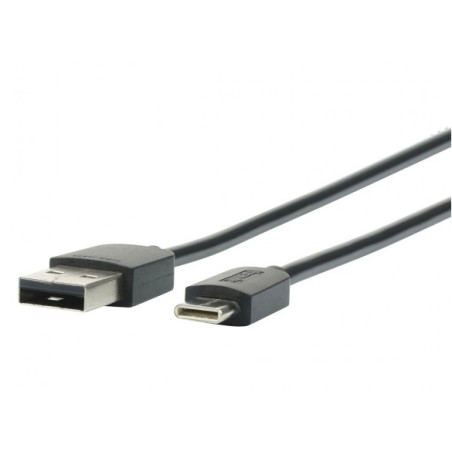Mobilis 001278 001278, 1 m, USB A, USB C, Negro
