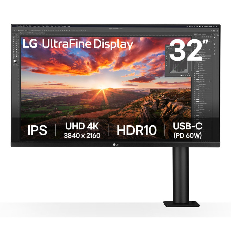 LG 32UN880K 32UN880K-B, 80 cm (31.5"), 3840 x 2160 Pixeles, 4K Ultra HD, LCD, 5 ms, Negro