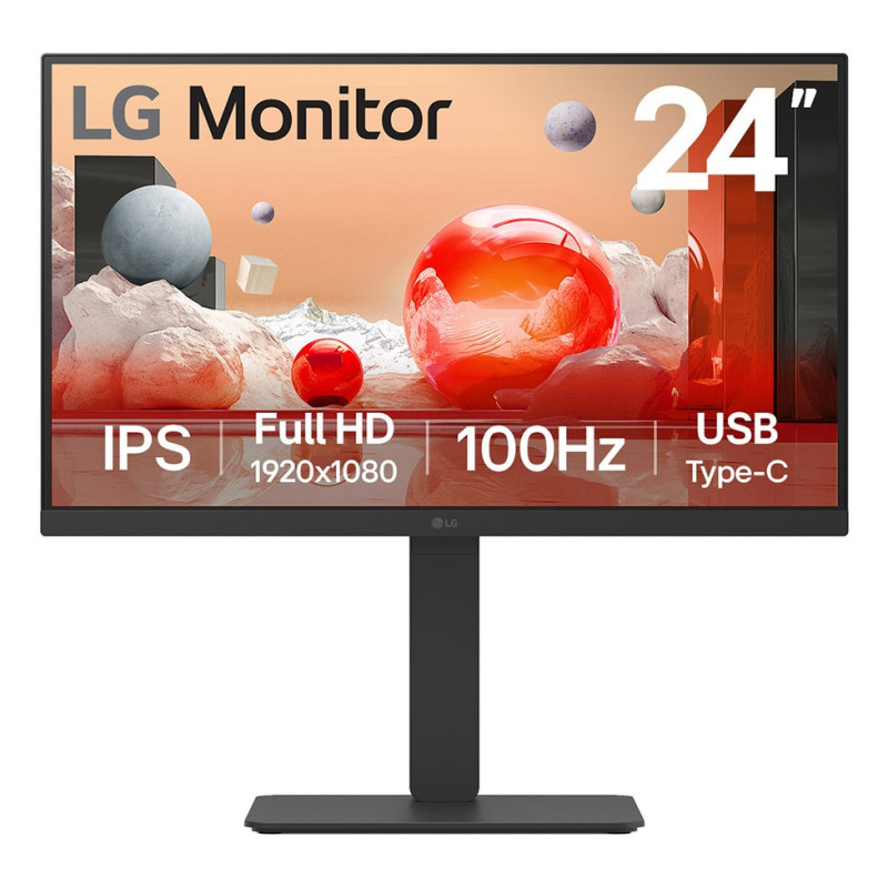LG 24BA750-B.AEU 24BA750-B, 60,5 cm (23.8"), 1920 x 1080 Pixeles, Full HD, LCD, 5 ms, Negro