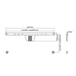Gembird WM-S80F-01 WM-S80F-01, 94 cm (37"), 2,03 m (80"), 200 x 100 mm, 600 x 400 mm, Acrilonitrilo butadieno estireno (ABS), 2