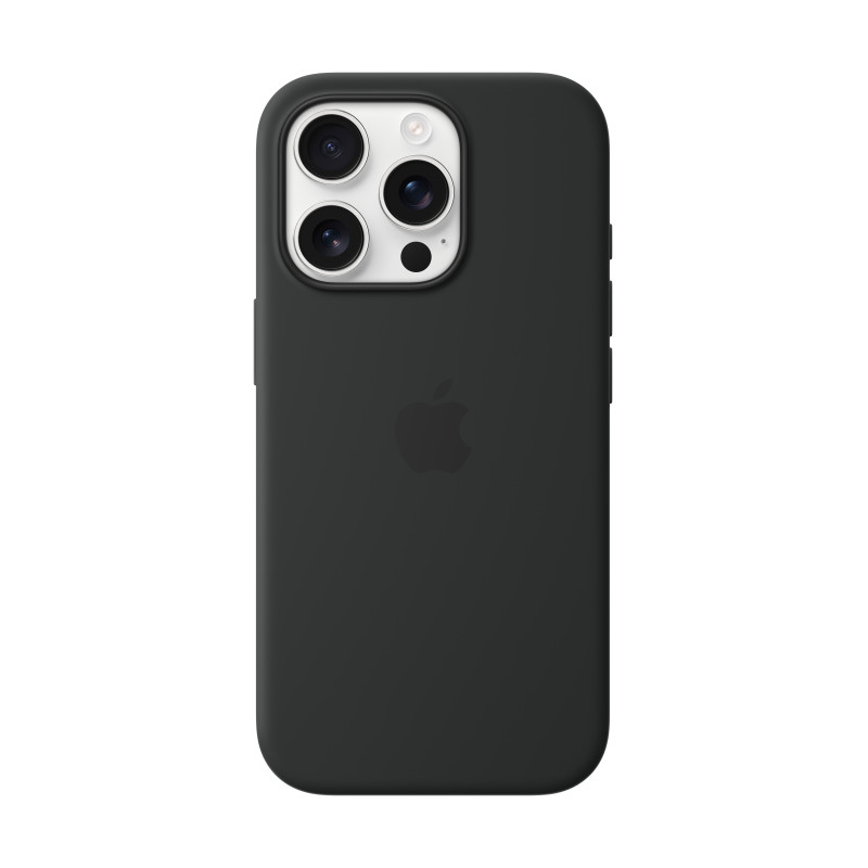 Apple MYYJ3ZM/A Funda de silicona con MagSafe para el iPhone 16 Pro - Negro, Funda, Apple, iPhone 16 Pro, 16 cm (6.3"), Negro