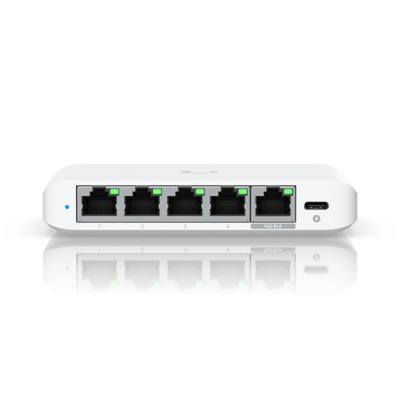 Ubiquiti USW-FLEX-2.5G-5 UniFi Flex Mini 2.5G, Gestionado, 2.5G Ethernet (100/1000/2500), Energía sobre Ethernet (PoE),