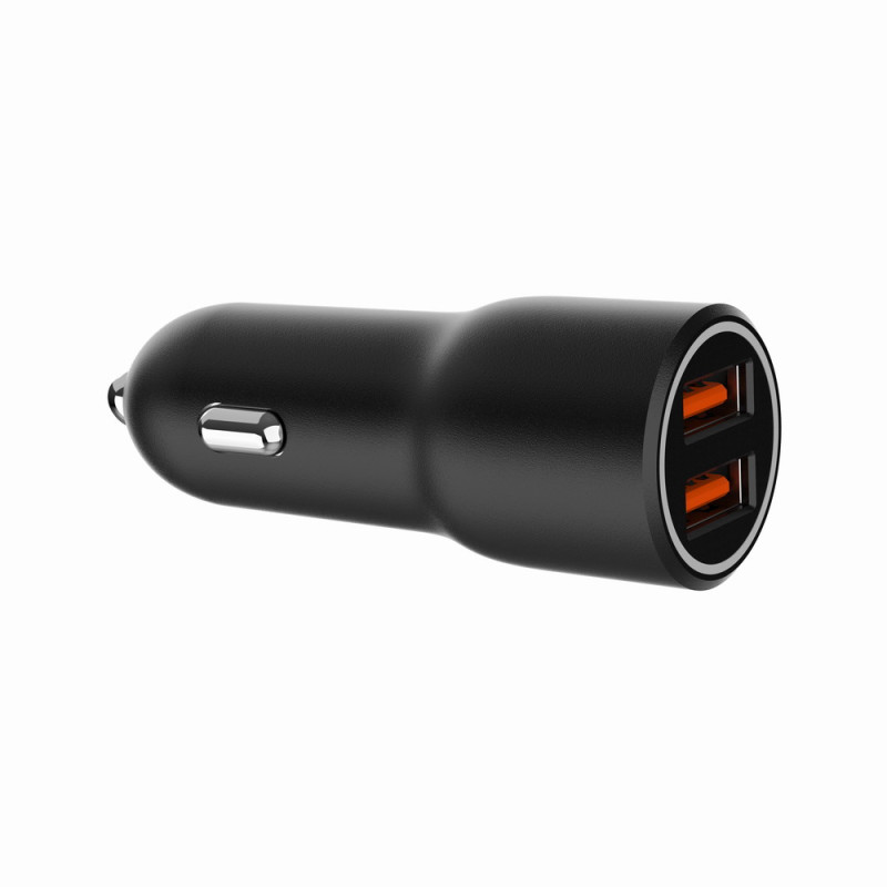 Gembird TA-UC-A2QC36-CAR-01 TA-UC-A2QC36-CAR-01, Auto, Encendedor de cigarrillos, Negro