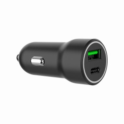 Gembird TA-UC-A2PDQC20-CAR-01 TA-UC-A2PDQC20-CAR-01, Auto, Encendedor de cigarrillos, Negro
