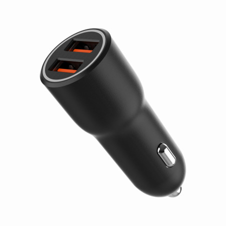 Gembird TA-UC-A2QC36-CAR-01 TA-UC-A2QC36-CAR-01, Auto, Encendedor de cigarrillos, Negro