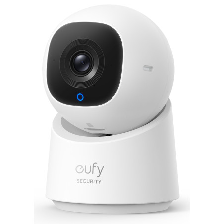 Eufy T8W11321 C220, Cámara de seguridad IP, Interior, Inalámbrico, Escritorio, Negro, Blanco, Bombilla