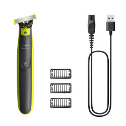 Philips QP2724/23 Norelco OneBlade OneBlade 360 QP2724/23 Cara, Máquina de afeitar de láminas, Gris, Cal, QP210, QP220,