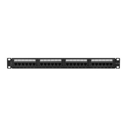 Lanberg PPUA-1024-B PPUA-1024-B, Cat6a, U/UTP (UTP), Montaje en bastidor, 1U, Negro, ABS, Metal 2