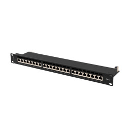 Lanberg PPS7-1024-B PPS7-1024-B, Cat7, F/UTP (FTP), Montaje en bastidor, 1U, Negro, ABS, Metal 2