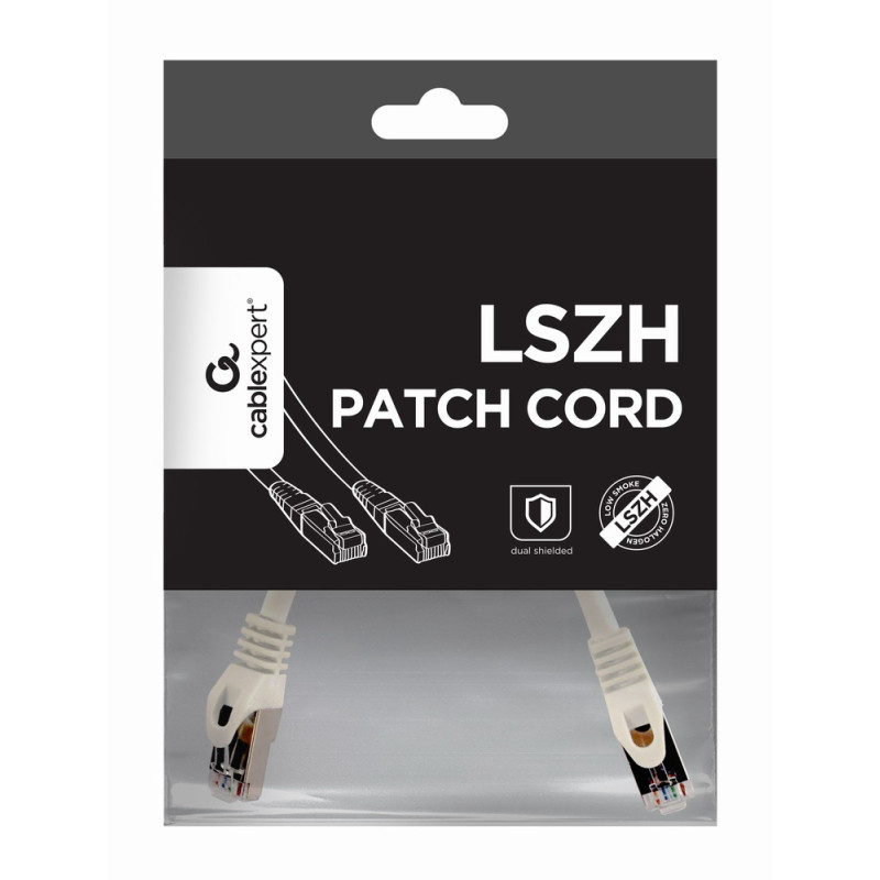 Gembird PP6A-LSZHCU-W-0.25M PP6A-LSZHCU-W-0.25M, 0,25 m, Cat6a, S/FTP (S-STP), RJ-45, RJ-45, Blanco