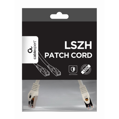 Gembird PP6A-LSZHCU-W-0.25M PP6A-LSZHCU-W-0.25M, 0,25 m, Cat6a, S/FTP (S-STP), RJ-45, RJ-45, Blanco