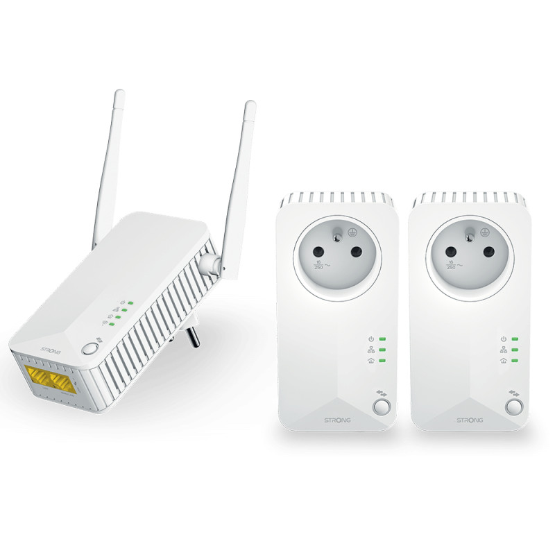 Strong PLWF600TRIEUV2 Powerline WiFi 600 Triple Pack V2, 600 Mbit/s, IEEE 802.11b, IEEE 802.11g, IEEE 802.11n, IEEE 802.3, IEEE