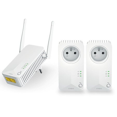 Strong PLWF600TRIEUV2 Powerline WiFi 600 Triple Pack V2, 600 Mbit/s, IEEE 802.11b, IEEE 802.11g, IEEE 802.11n, IEEE 802.3, IEEE