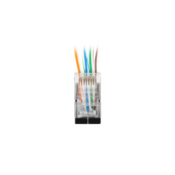 Lanberg PLS-6020EZ PLS-6020EZ, RJ45, Transparente, Macho, Derecho, Plástico, Cat6