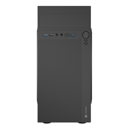 NATEC NPC-2171 Helix USB C, Mini Tower, PC, Negro, micro ATX, Mini-ITX, ABS, Malla, Metal, Plástico, Acero, 14,8 cm