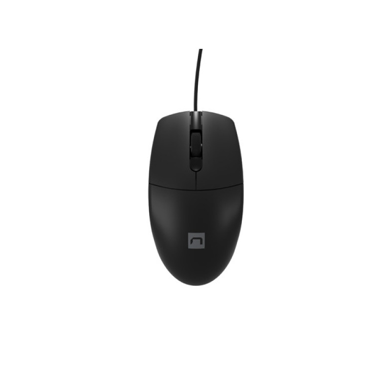 NATEC NMY-2021 Ruff Plus, mano derecha, Óptico, USB tipo A, 1200 DPI, Negro