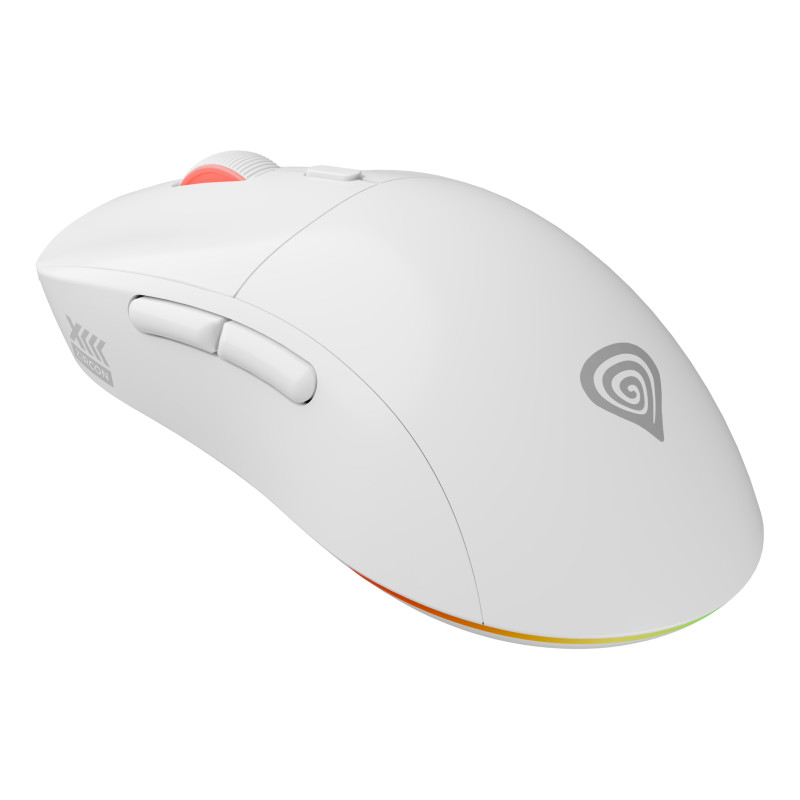 GENESIS NMG-2090 Zircon XIII, Ambidextro, Óptico, RF Wireless + USB Type-C, 26000 DPI, Blanco