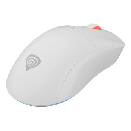 GENESIS NMG-2090 Zircon XIII, Ambidextro, Óptico, RF Wireless + USB Type-C, 26000 DPI, Blanco