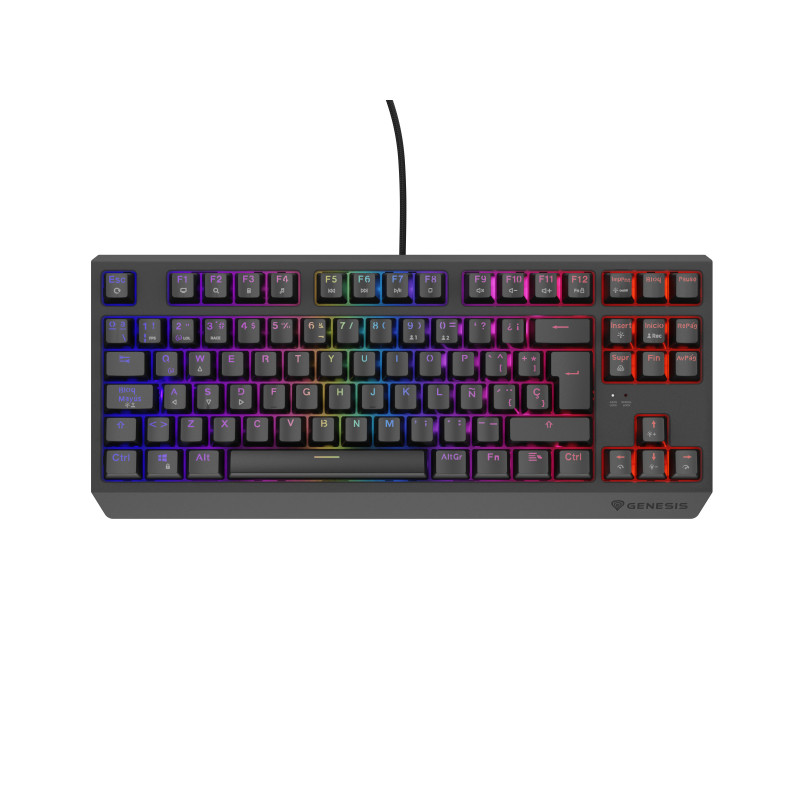 GENESIS NKG-2208 Thor 230 TKL, Alámbrico, USB, Interruptor mecánico, QWERTY, LED RGB, Negro