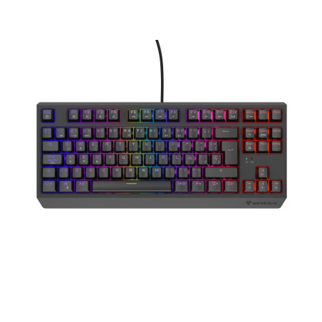 GENESIS NKG-2208 Thor 230 TKL, Alámbrico, USB, Interruptor mecánico, QWERTY, LED RGB, Negro