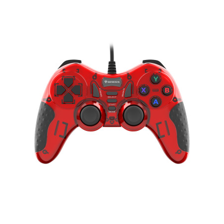GENESIS NJG-1425 MANGAN 200, Gamepad, PC, Botón turbo, Analógico/Digital, Alámbrico, USB 2.0