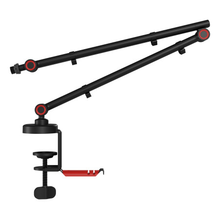 GENESIS NGM-2156 NGM-2156, Soporte de brazo para micrófono, Base para escritorio, Negro, Acero, Metal, 3/8 5/8"