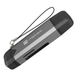 NATEC NCZ-2262 NCZ-2262, MicroSD (TransFlash), MicroSDHC, MicroSDXC, SDHC, SDXC, Negro, Gris Oscuro, 5000 Mbit/s, USB 3.1, 20 2