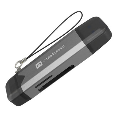 NATEC NCZ-2262 NCZ-2262, MicroSD (TransFlash), MicroSDHC, MicroSDXC, SDHC, SDXC, Negro, Gris Oscuro, 5000 Mbit/s, USB 3.1, 20