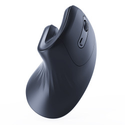Gembird MUSW-ERGO-03 MUSW-ERGO-03, mano derecha, Óptico, RF inalámbrico, 1600 DPI, Negro