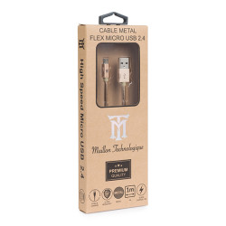 Maillon Technologique MTPMUMG241 Premium MTPMUMG241, 1 m, USB A, Micro-USB B, USB 2.0, Oro 2