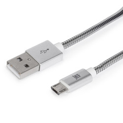 Maillon Technologique MTPMUMS241 Premium MTPMUMS241, 1 m, USB A, Micro-USB B, USB 2.0, Plata