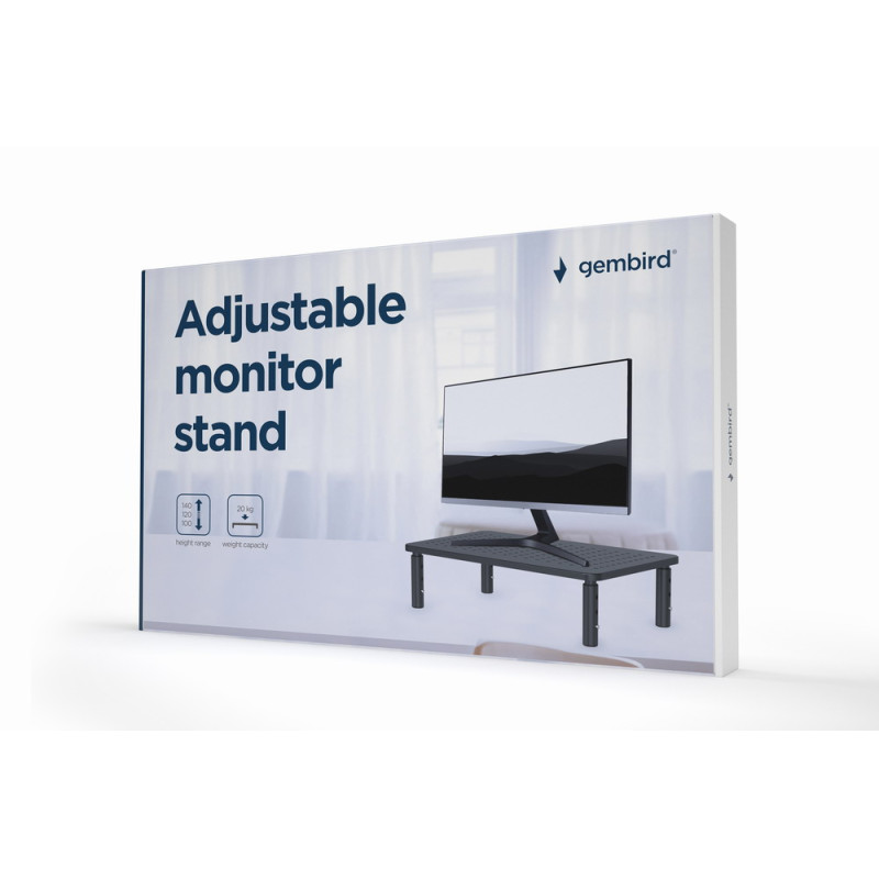 Gembird MS-TABLE-01 MS-TABLE-01, Independiente, 20 kg, Ajustes de altura, Negro