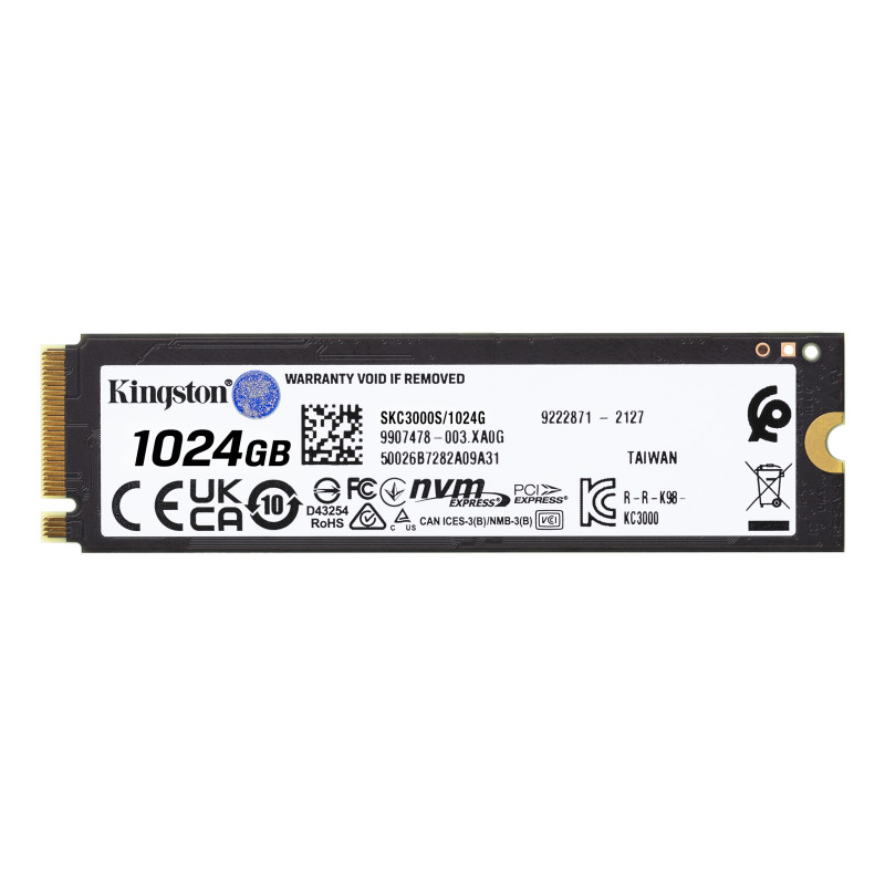 Kingston Technology SKC3000S/1024G 1024G KC3000 M.2 2280 NVMe SSD, 1 TB, M.2, 7000 MB/s