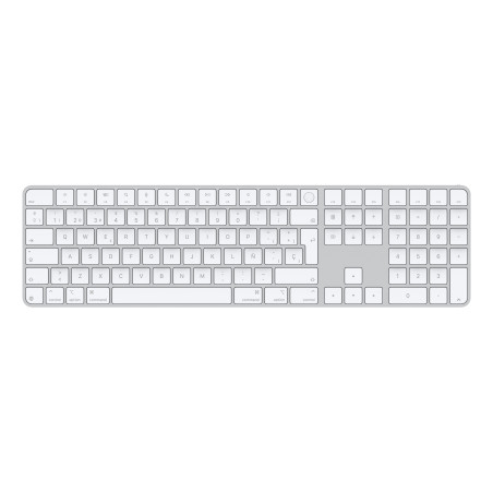 Apple MXK73Y/A Magic, Inalámbrico y alámbrico, USB + Bluetooth, QWERTY, Blanco
