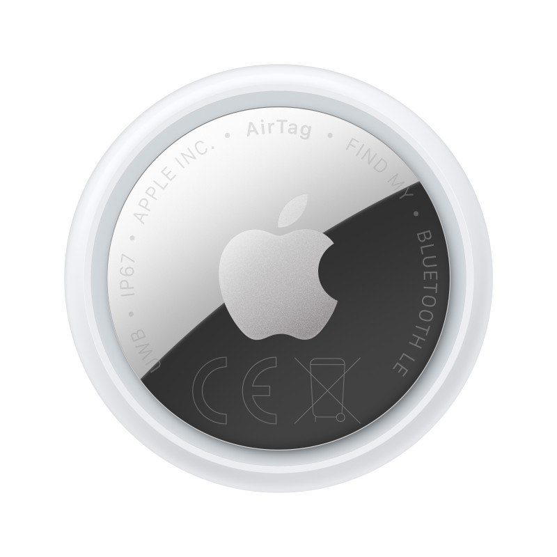 Apple MFE94ZY/A AirTag, Elemento, Buscador, Plata, Blanco, Resistente al polvo, Sustancia hidrófoba, IP67, CR2032